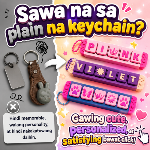 Customizable 3D-Printed Fidget Keychain