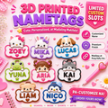 3D PRINTED NAMETAG CHARACTERS