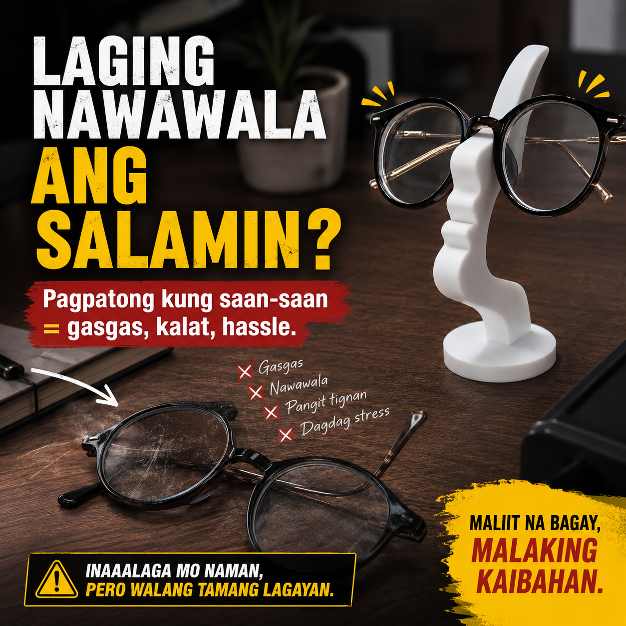 Art Face Glasses Stand