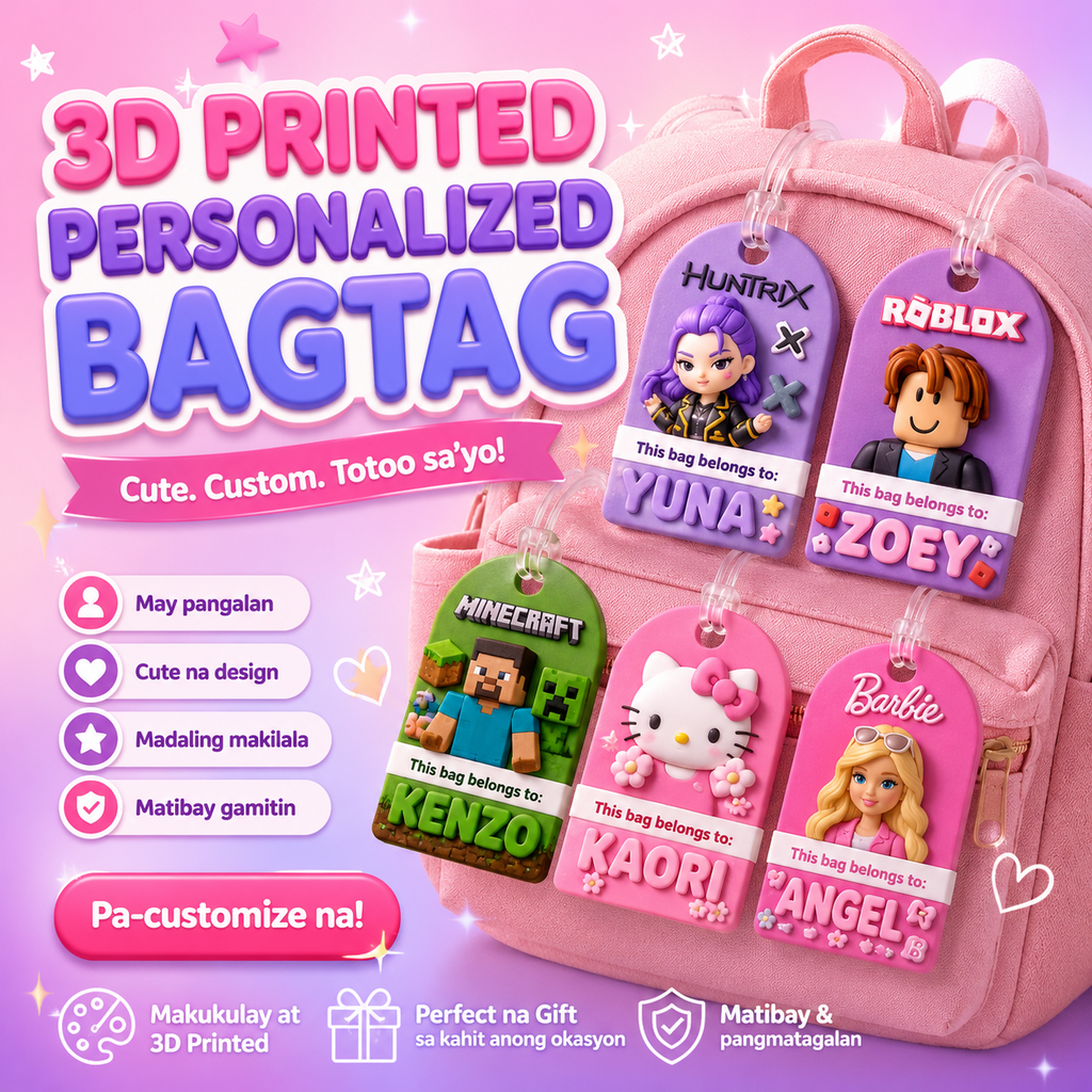 3D PRINTED PERSONALIZED BAGTAG